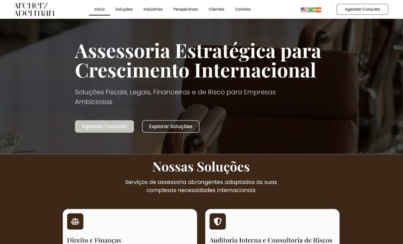 Home do site da Archer Adelman