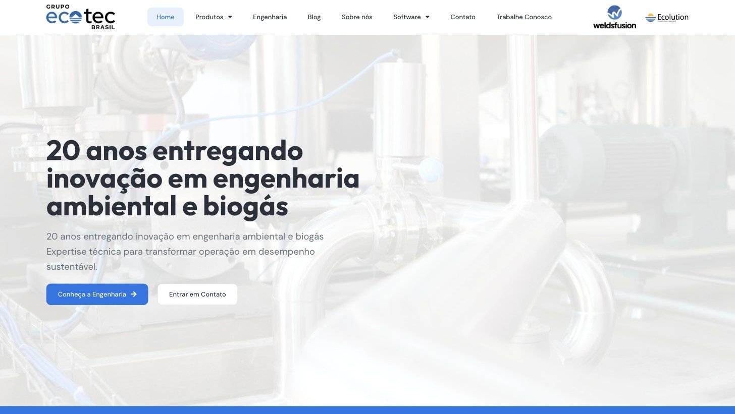 Site Grupo Ecotec Brasil